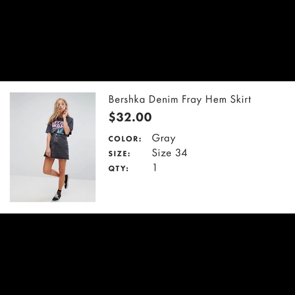 Black Denim Mini Skirt - Picture 4 of 4